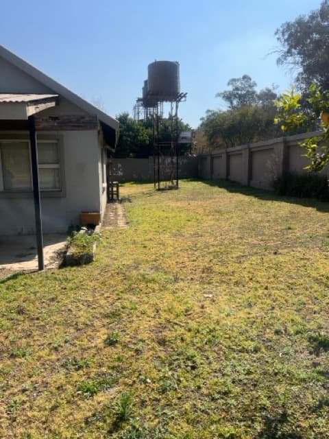 Open land behind the building